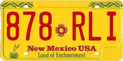 NM license plate 878RLI