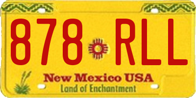 NM license plate 878RLL