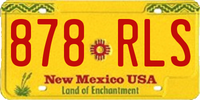 NM license plate 878RLS