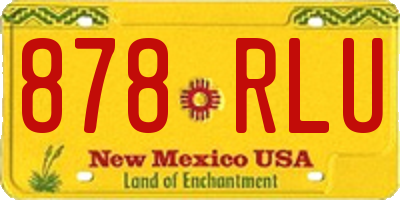 NM license plate 878RLU