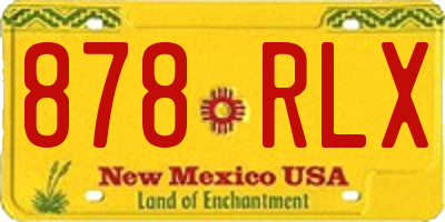 NM license plate 878RLX