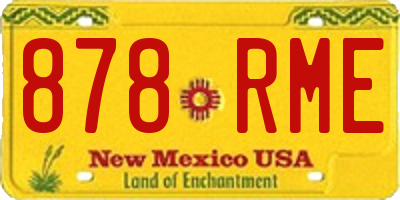 NM license plate 878RME