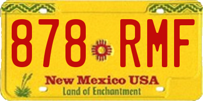 NM license plate 878RMF