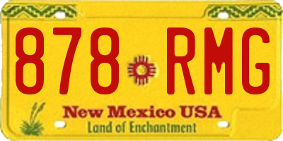 NM license plate 878RMG