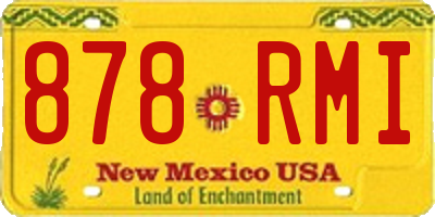NM license plate 878RMI
