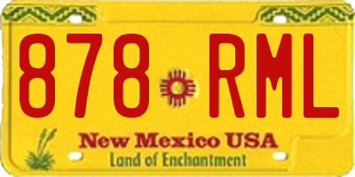 NM license plate 878RML