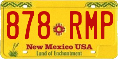 NM license plate 878RMP