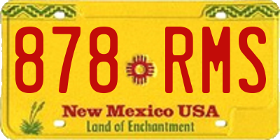 NM license plate 878RMS