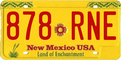 NM license plate 878RNE