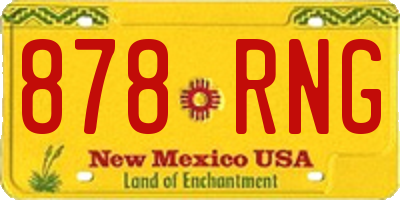 NM license plate 878RNG