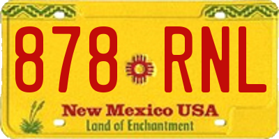 NM license plate 878RNL