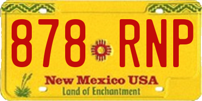 NM license plate 878RNP