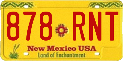 NM license plate 878RNT