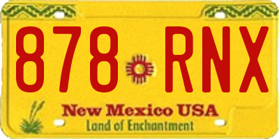 NM license plate 878RNX