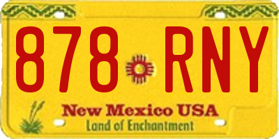 NM license plate 878RNY