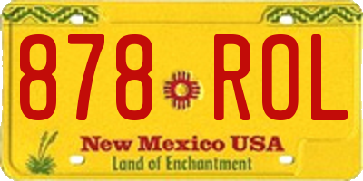 NM license plate 878ROL