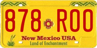 NM license plate 878ROO