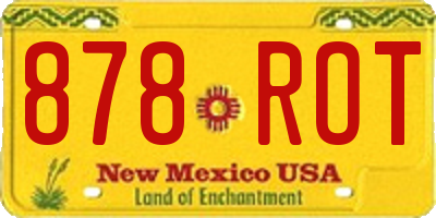 NM license plate 878ROT