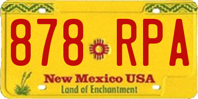 NM license plate 878RPA
