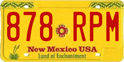 NM license plate 878RPM