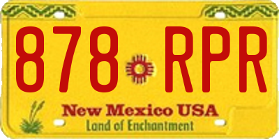 NM license plate 878RPR