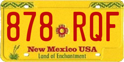 NM license plate 878RQF