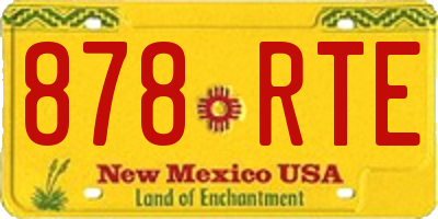 NM license plate 878RTE