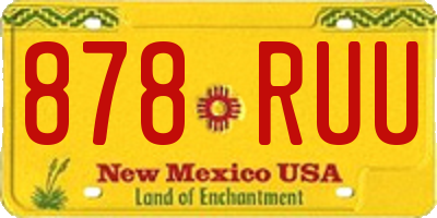 NM license plate 878RUU