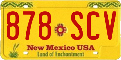 NM license plate 878SCV