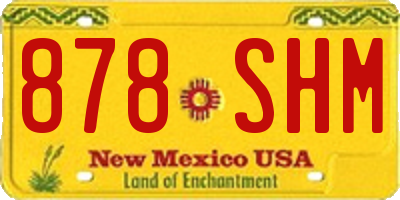 NM license plate 878SHM