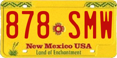 NM license plate 878SMW