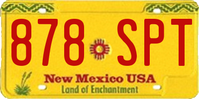 NM license plate 878SPT