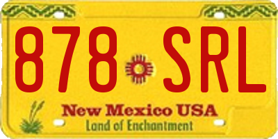 NM license plate 878SRL