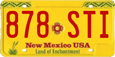 NM license plate 878STI