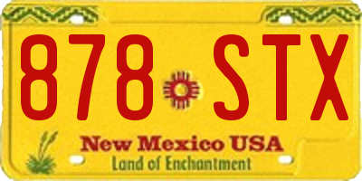 NM license plate 878STX