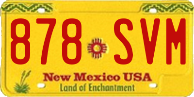 NM license plate 878SVM