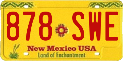 NM license plate 878SWE