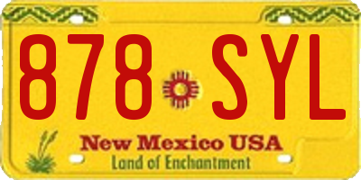 NM license plate 878SYL