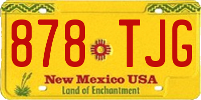 NM license plate 878TJG