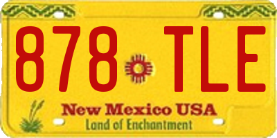 NM license plate 878TLE