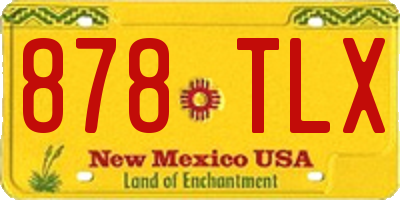 NM license plate 878TLX