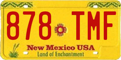 NM license plate 878TMF