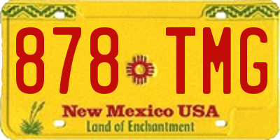 NM license plate 878TMG