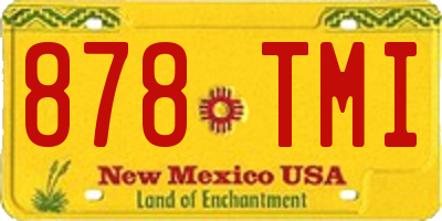 NM license plate 878TMI