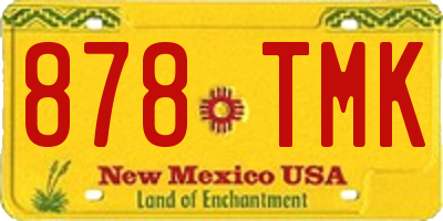 NM license plate 878TMK