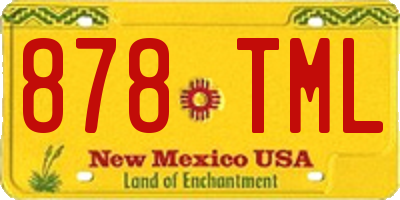 NM license plate 878TML