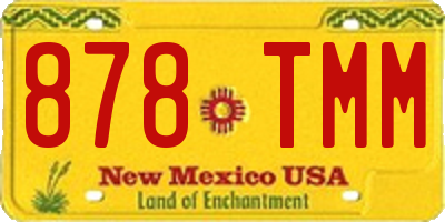 NM license plate 878TMM