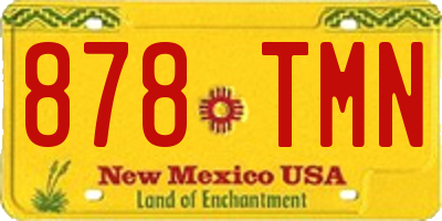 NM license plate 878TMN