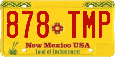 NM license plate 878TMP