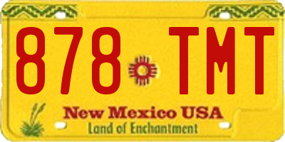 NM license plate 878TMT